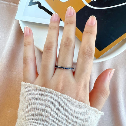 [Amore Jewels]Delicate Sparkling Round Cut Daily Ring
