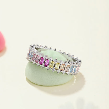 [Amore Jewels]Splashy Ornate Emerald Cut Cocktail Ring