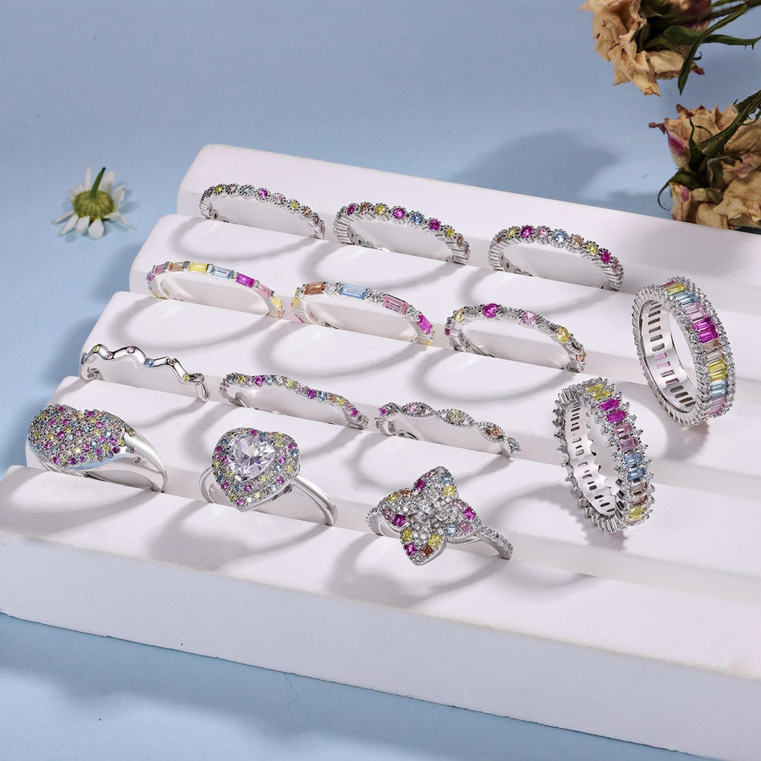 [Amore Jewels]Splashy Ornate Emerald Cut Cocktail Ring