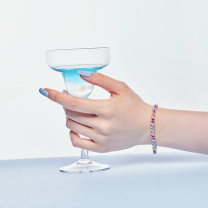 [Amore Jewels]Ornate Sparkling Multi Cut Party Bracelet