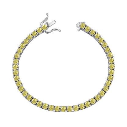 [Amore Jewels]Ornate Dazzling Round Cut Tennis Bracelet