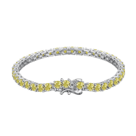 [Amore Jewels]Ornate Dazzling Round Cut Tennis Bracelet