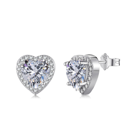 [Amore Jewels]Sparkling Heart Shape Lover Earrings