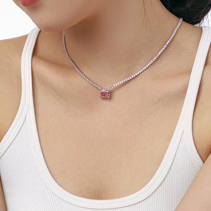 [Amore Jewels]4.0 Carat Elegant Radiant Cut Necklace