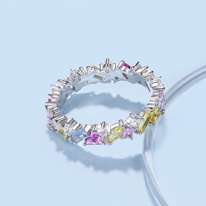 [Amore Jewels]Dazzling Polychromatic Multi cut Daily Ring