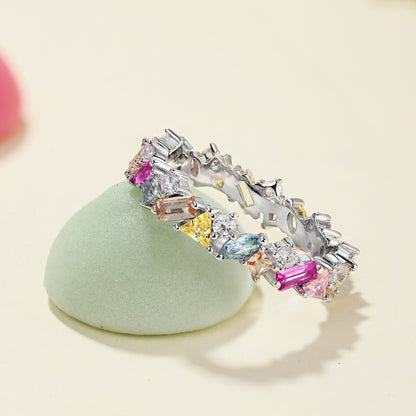 [Amore Jewels]Dazzling Polychromatic Multi cut Daily Ring