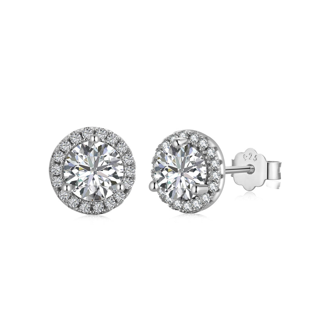 [Amore Jewels]Classic Princess Round Shape Earrings