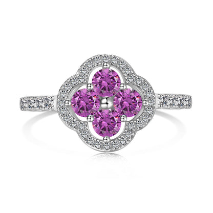 [Amore Jewels]Four Leaf Clover Flower Design Ring