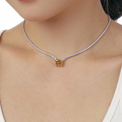 [Amore Jewels]4.0 Carat Elegant Radiant Cut Necklace