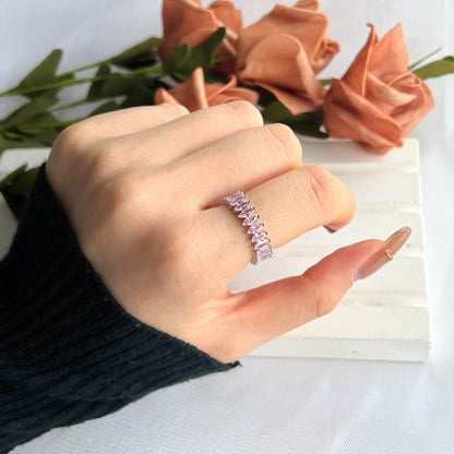 [Amore Jewels]Gorgeous Marquise Cut Tennis Ring