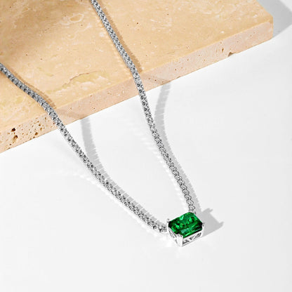 [Amore Jewels]4.0 Carat Elegant Radiant Cut Necklace
