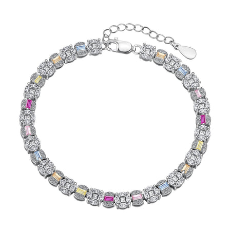 [Amore Jewels]Dazzling Radiant Multi Cut Daily Bracelet