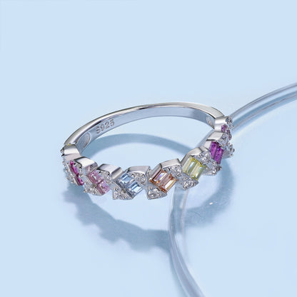 [Amore Jewels]Delicate Vibrant Emerald Cut Daily Ring