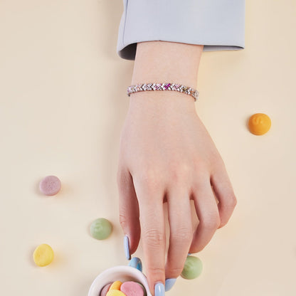 [Amore Jewels]Dazzling Unique Multi Shape Daily Bracelet