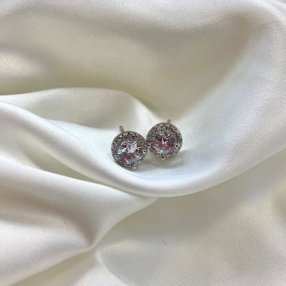[Amore Jewels]Classic Princess Round Shape Earrings