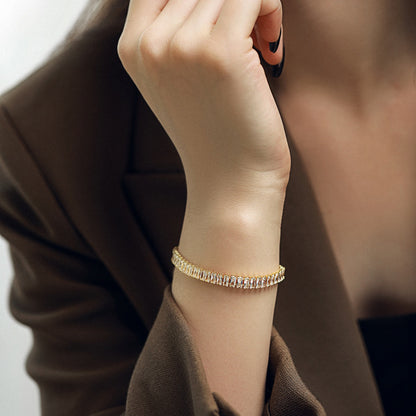 [Amore Jewels]Exquisite Emerald Cut Daily Bracelet