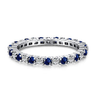 [Amore Jewels]Exquisite Colorful Round Cut Tennis Ring