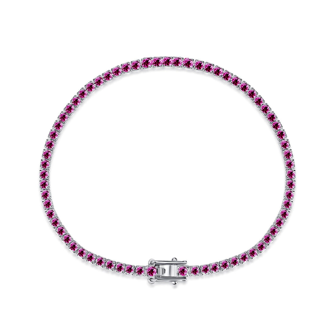 [Amore Jewels]Dazzling Colorful Round Cut Daily Bracelet