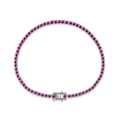[Amore Jewels]Dazzling Colorful Round Cut Daily Bracelet