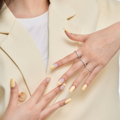 [Amore Jewels]Elegant Vivid Round Cut Daily Ring