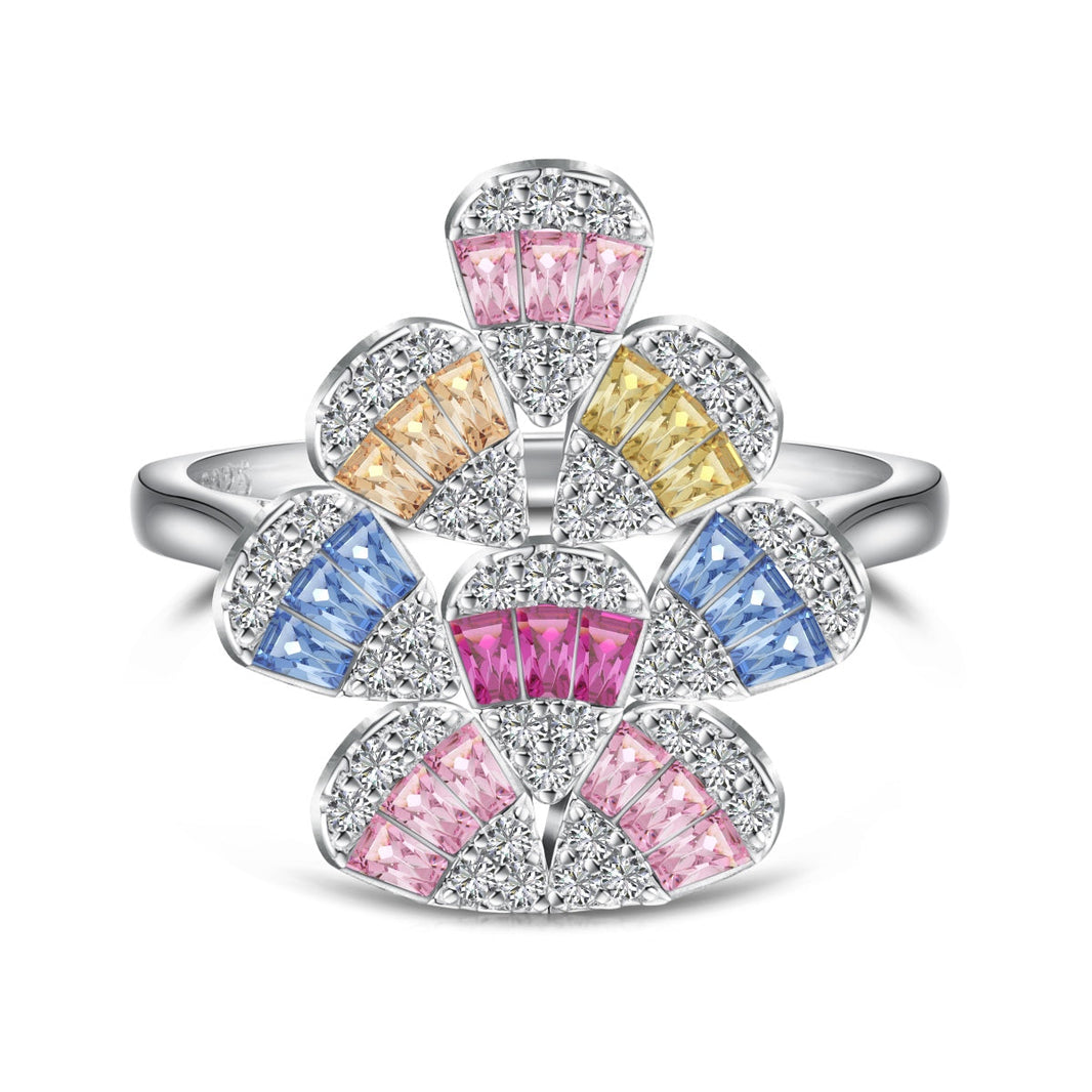 [Amore Jewels]Sparkling Colorful Water Drop Shape Daily Ring