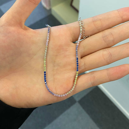 [Amore Jewels]Radiant Shinning Princess Cut Tennis Bracelet
