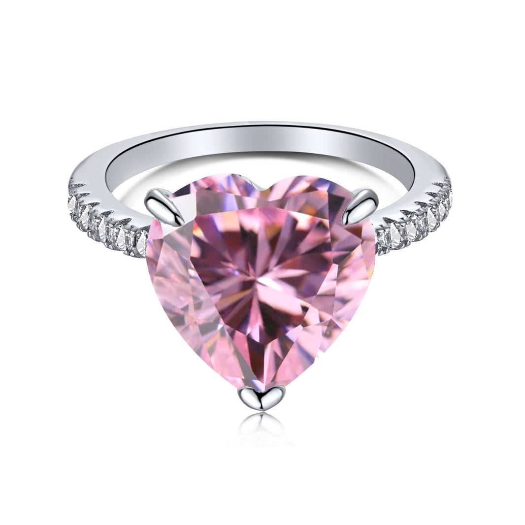 [Amore Jewels]6.0 Carat Luxurious Sparkling Romantic Heart Cut Lover Ring