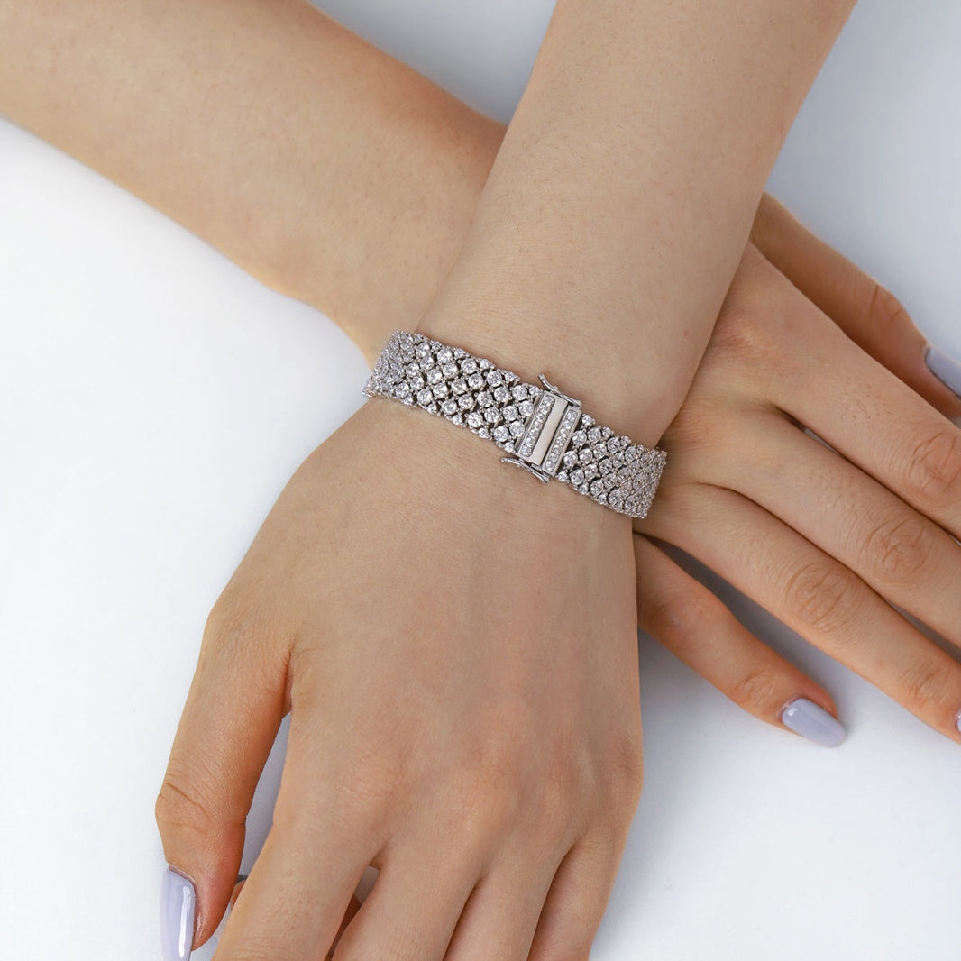 [Amore Jewels]Ornate Elegant Round Cut Party Bracelet