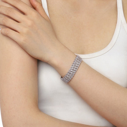 [Amore Jewels]Ornate Elegant Round Cut Party Bracelet