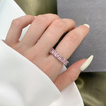 [Amore Jewels]Elegant Princess Cut Tennis Ring