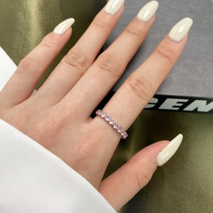 [Amore Jewels]Sparkling Round Cut Tennis Ring