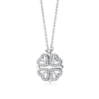 [Amore Jewels]Ornate Heart Cut Flower Shape Necklace