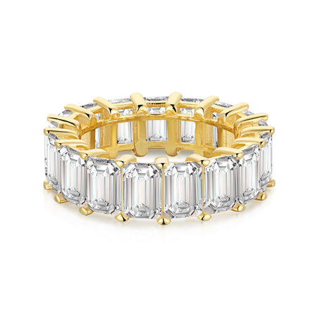 [Amore Jewels]0.75 Carat Elegant Emerald Cut Tennis Ring