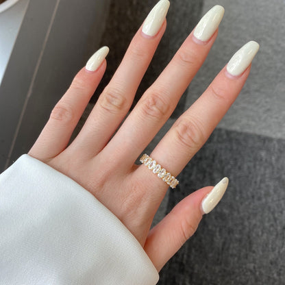 [Amore Jewels]Ornate Oval Cut Tennis Ring