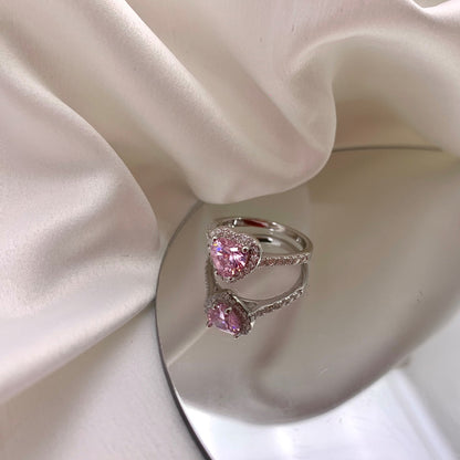 [Amore Jewels]Eternity Splashy Romantic Heart Shape Lover Ring