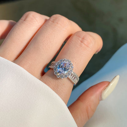 [Amore Jewels]1.5 Carat Dazzling Charming Oval Cut Banquet Ring