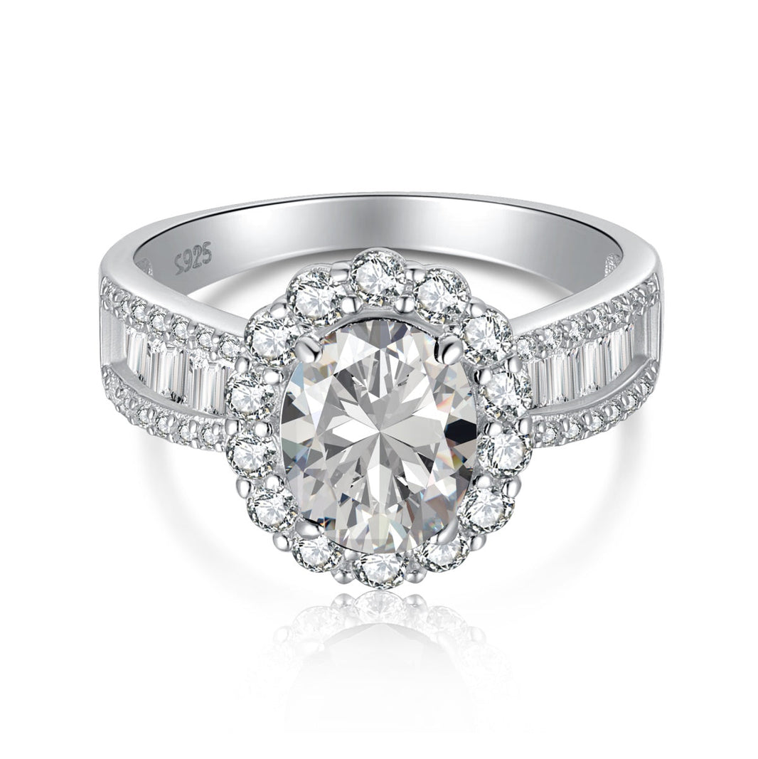 [Amore Jewels]1.5 Carat Dazzling Charming Oval Cut Banquet Ring