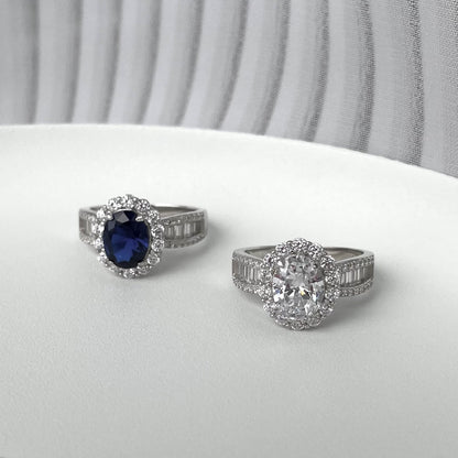 [Amore Jewels]1.5 Carat Dazzling Charming Oval Cut Banquet Ring