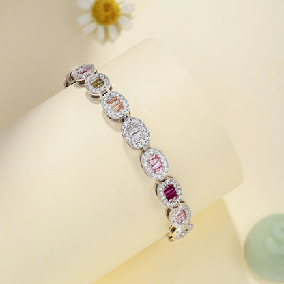 [Amore Jewels]Exquisite Ornate Emerald Cut Daily Bracelet