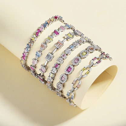 [Amore Jewels]Exquisite Ornate Emerald Cut Daily Bracelet