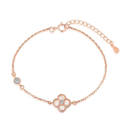 [Amore Jewels]Delicate Four Leaf Clover Bracelet