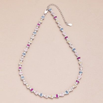 [Amore Jewels]Radiant Colorful Rainbow Necklace
