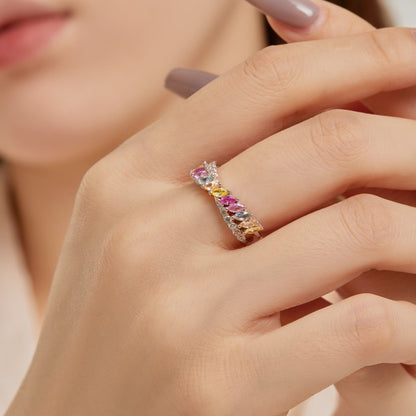 [Amore Jewels]Unique Colorful Marquise Cut Daily Ring