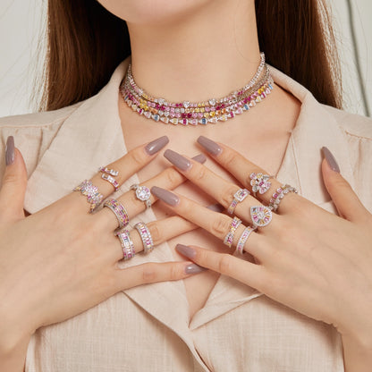 [Amore Jewels]Unique Colorful Marquise Cut Daily Ring