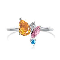 [Amore Jewels]Radiant Colorful Multi Cut Daily Ring