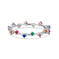 [Amore Jewels]Radiant Colorful Round Cut Daily Ring