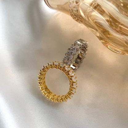 [Amore Jewels]Ornate Oval Cut Tennis Ring