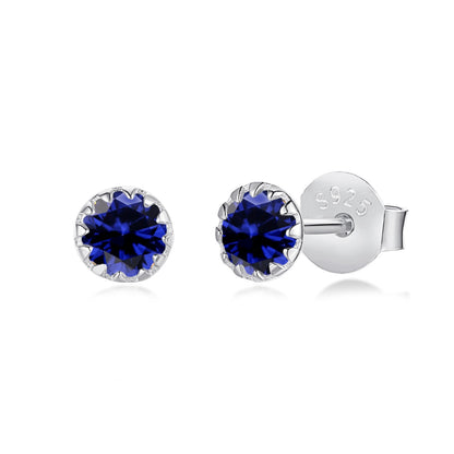 [Amore Jewels]Sparkling Colorful Round Shape Earrings