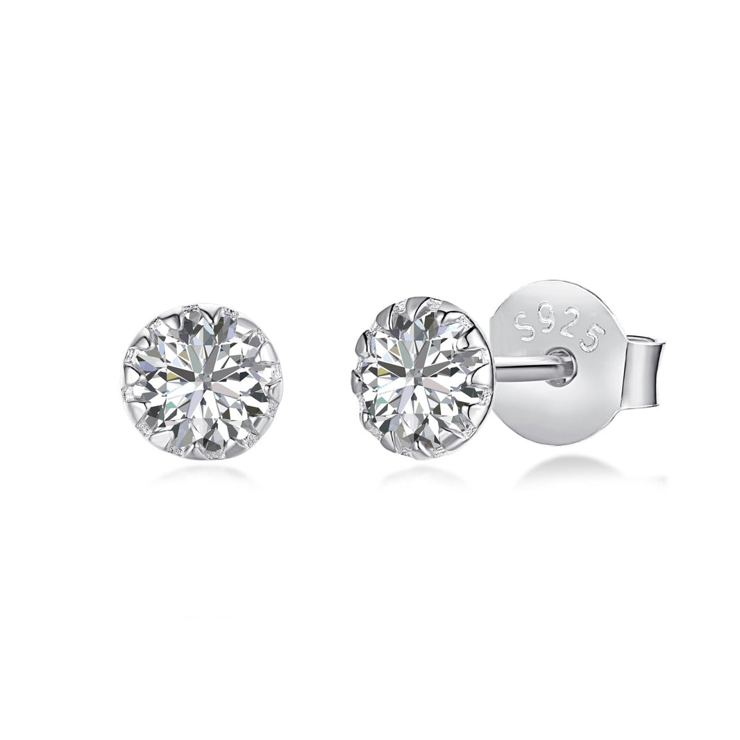 [Amore Jewels]Sparkling Colorful Round Shape Earrings