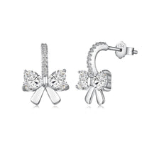 [Amore Jewels]Exquisite Earrings With Heart-Shaped Bow Design